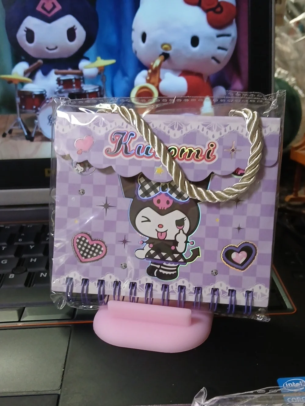 Kuromi Mini Spiral Notepad - Lavender Kuromi Design